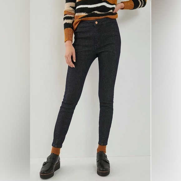 Anthropologie Pilcro‎ Shimmer High Rise Denim Legging - Picture 1 of 13